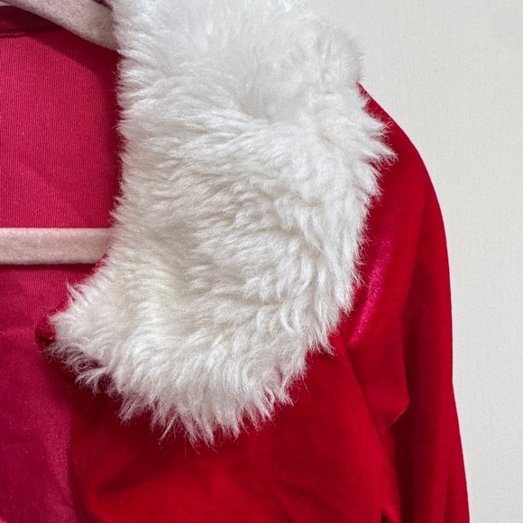 Cherokee 3T Girls Red Velvet Bolero w Faux Fur Collar Christmas Formal Sweater - Picture 3 of 6